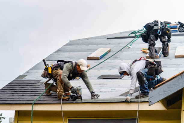 Professional Gutter Installation technician working in Gladys, VA